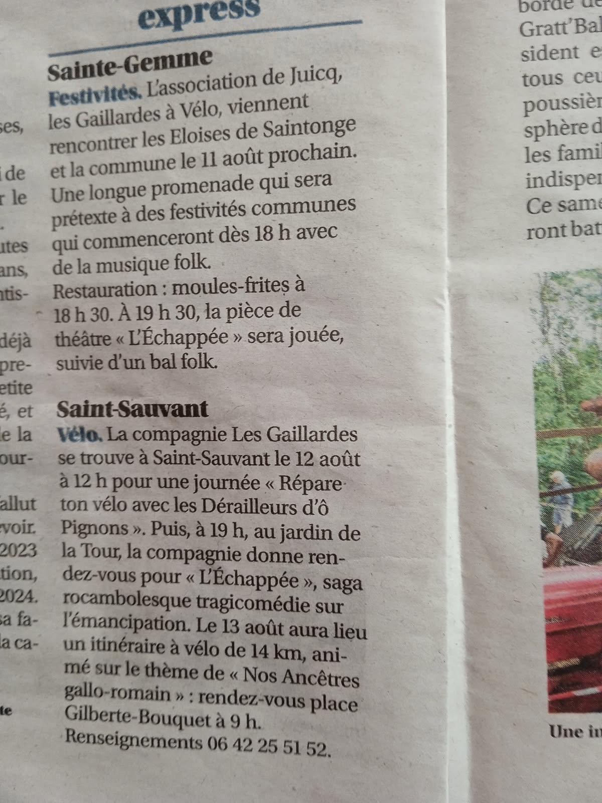 Saint-Gemme / Saint-Sauvant – Sud Ouest
